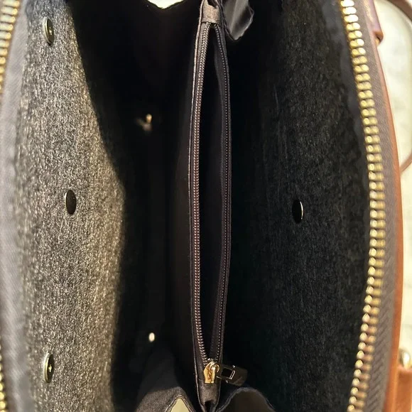 NWT MIZTIQUE The Daisy Felt Convertible Shoulder Bag Backpack Black Brown Vegan - Picture 10 of 16